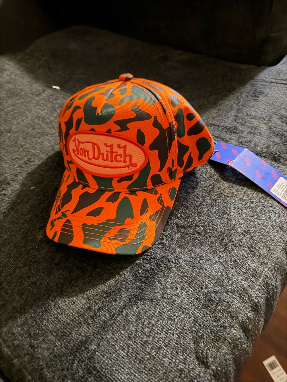 Von Dutch Women Orange Camo Cap
